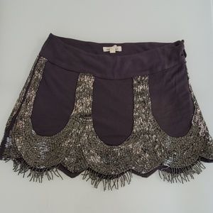 Silence + Noise grey sequence mini skirt xs